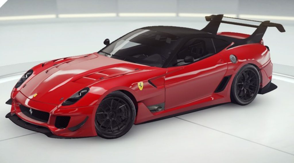 Ferrari EVO 599 utilisée pour faire des répliques de volant PS4